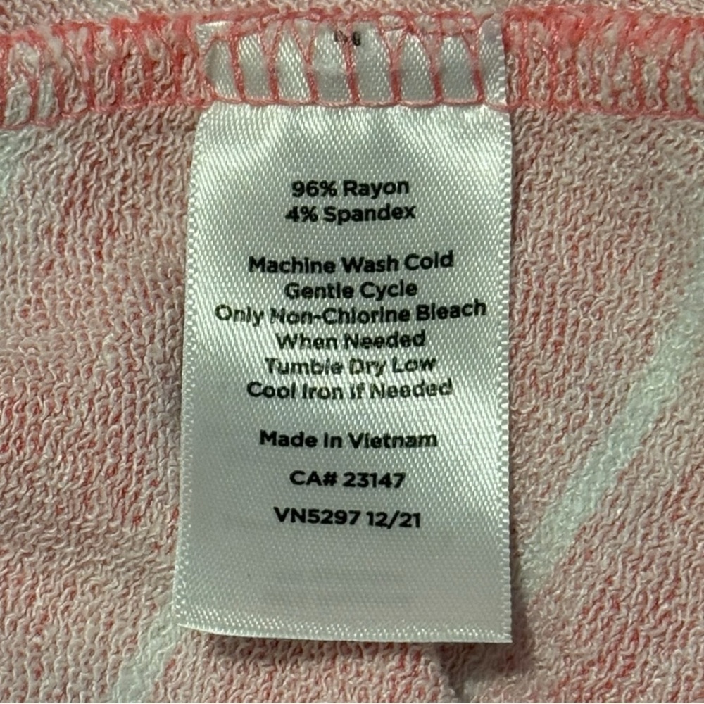 Talbots Pink White Striped Knit Tie-Waist Dress Size L - Picture 6 of 6